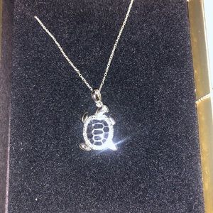 Silver turtle necklace